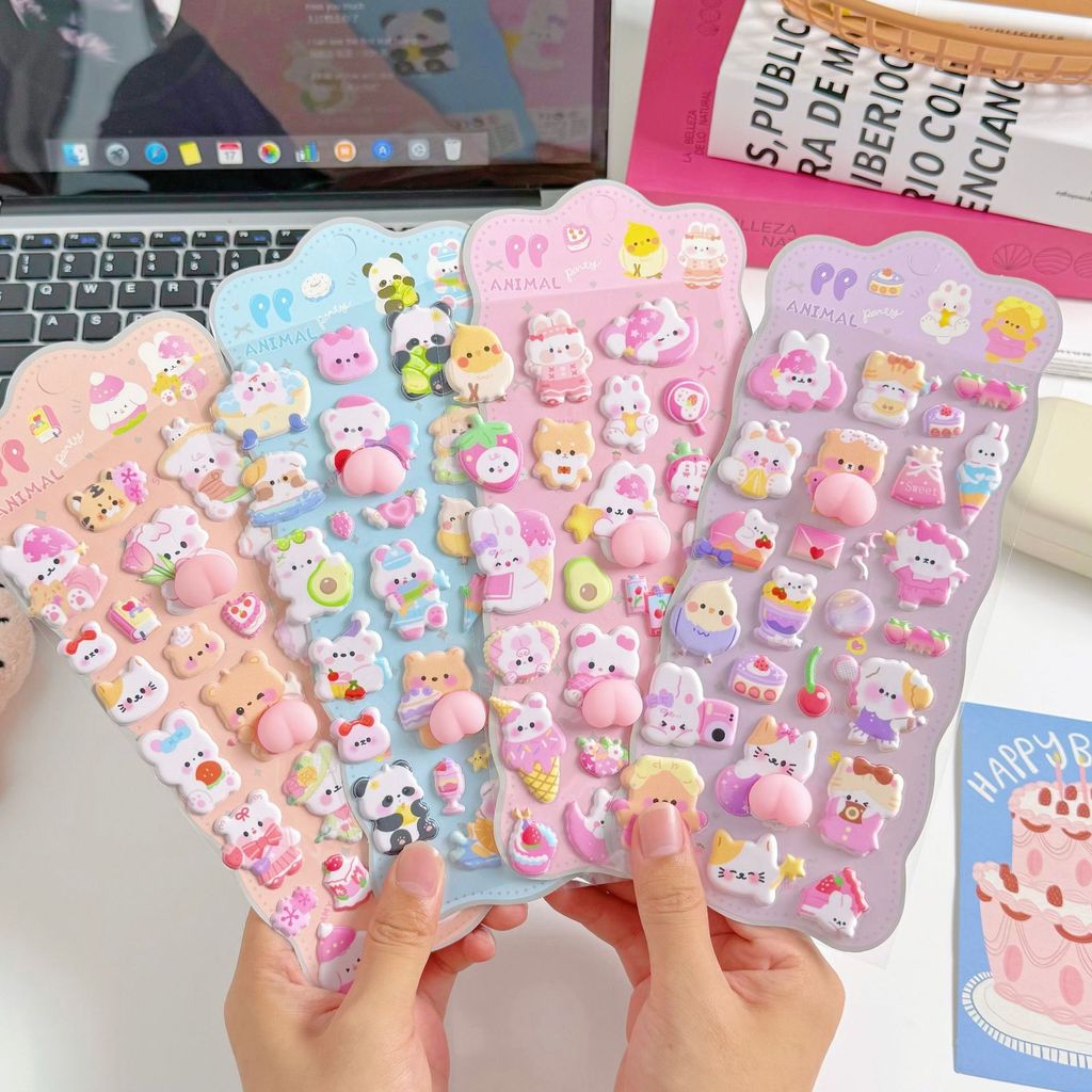 Phone Cases Kids - 4 Buah Stiker Anak 3D Lembut