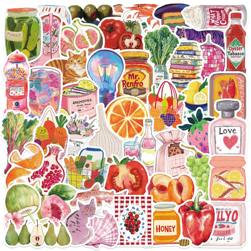 Phone Cases Kids - 50 Buah/Set Stiker Jurnal Buku Tempel