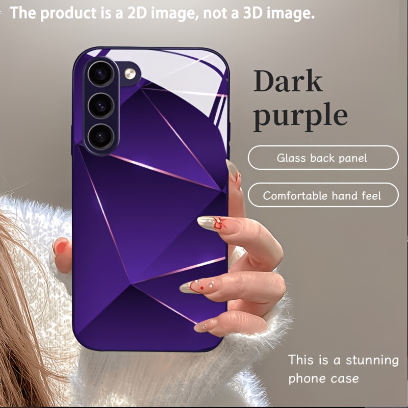 Phone Cases Galaxy S23 - Casing ponsel kaca fision warna ungu
