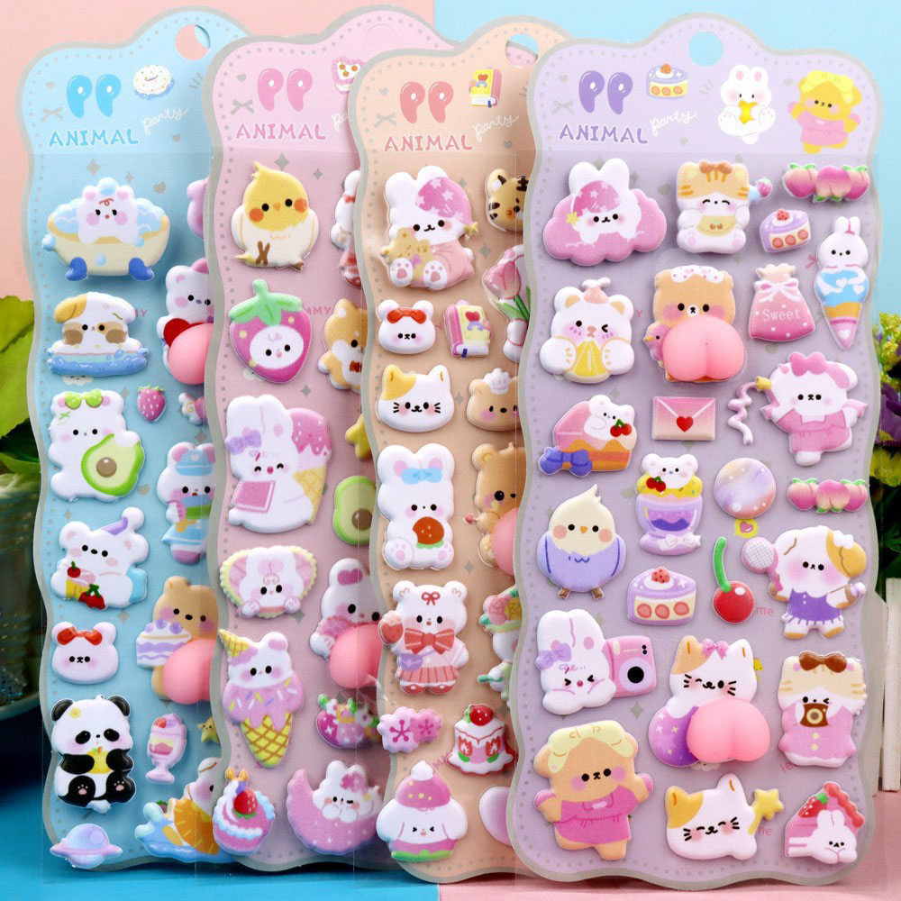 Phone Cases Kids - 2/4 Buah Stiker 3D Lembut Bentuk
