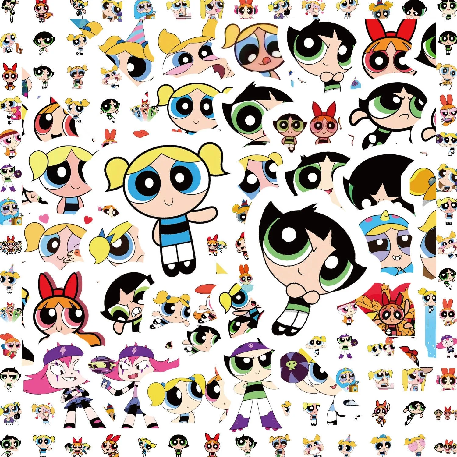 Phone Cases Kids - 100 Buah Stiker Powerpuff Girls Stiker