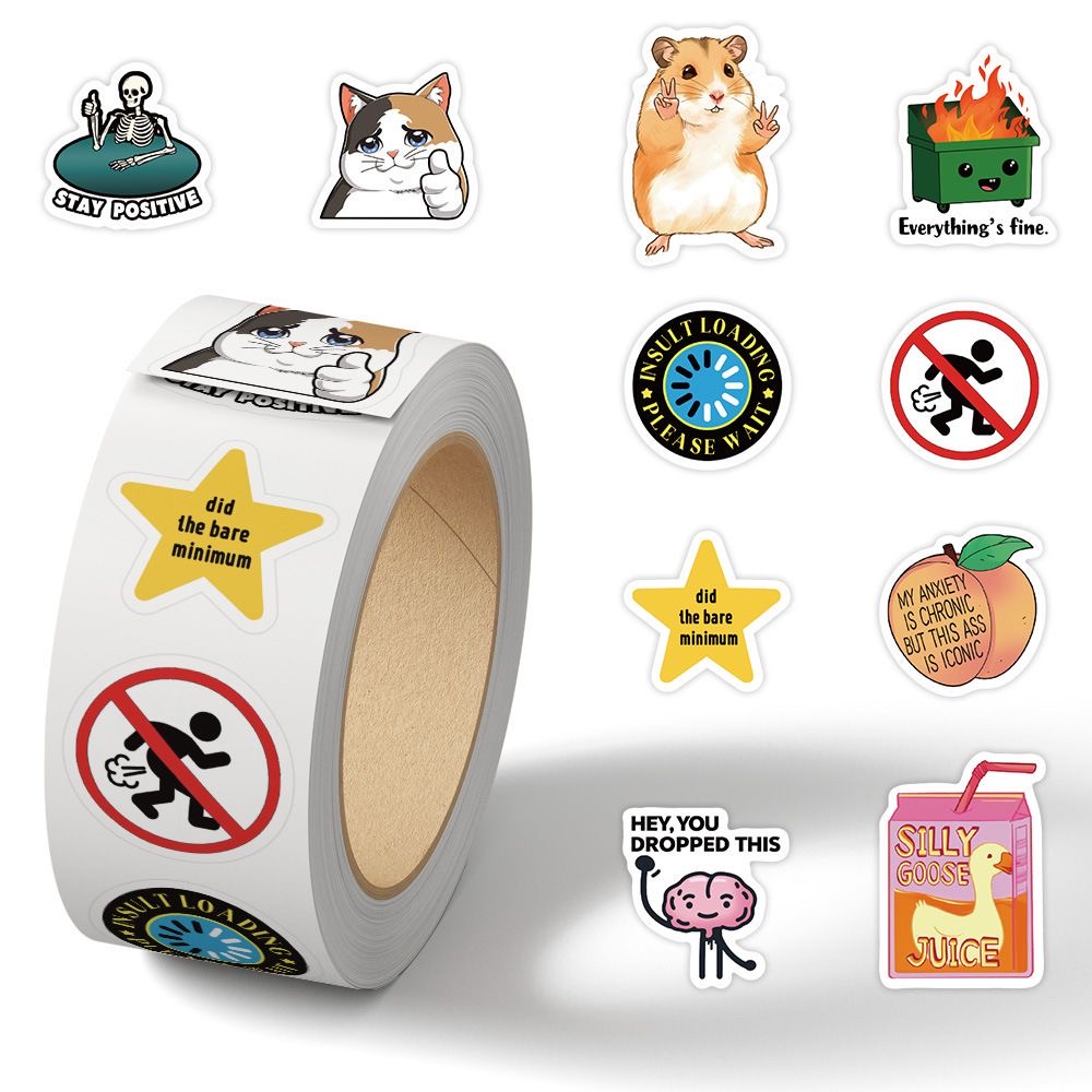 500pcs Stiker Meme Emosi Lucu  - Phone Cases Kids ulasan dan harga