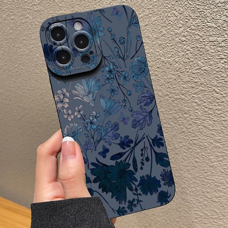 Casing Ponsel Motif Bunga Biru - Phone Cases Mous ulasan dan harga