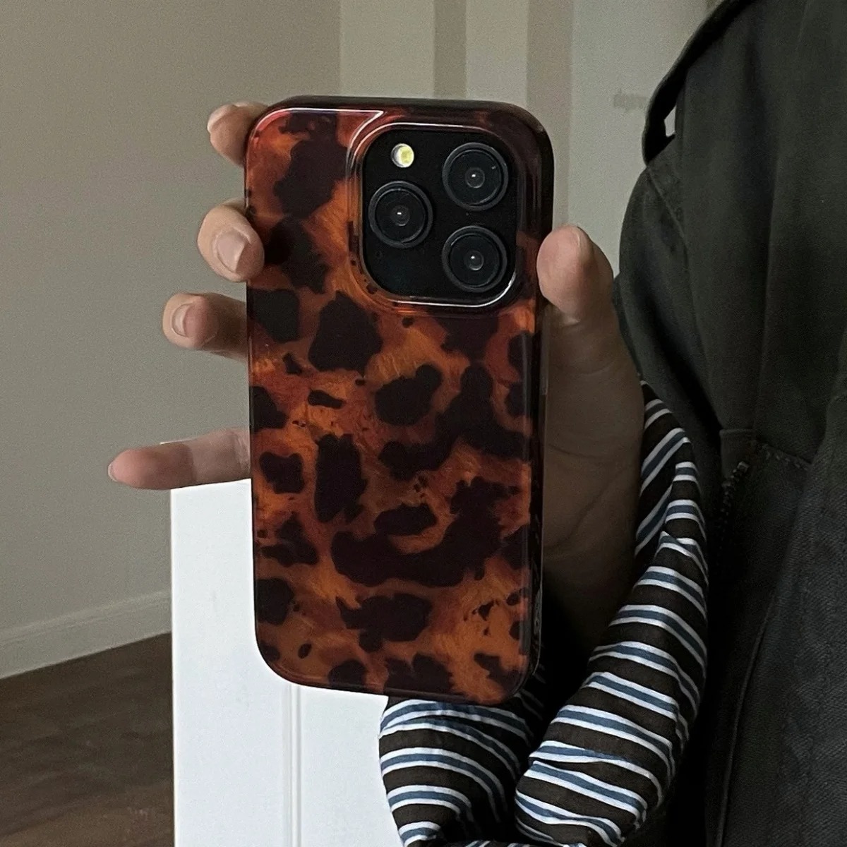 Casing Ponsel Laser Tekstur Am - Phone Cases Leopard Print ulasan dan harga